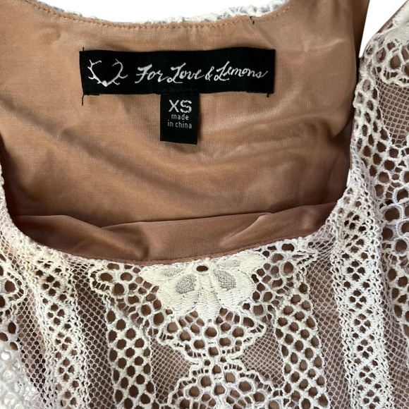 For Love and Lemons lace dress XS sleeveless stretch racer back lightweight - Picture 6 of 11